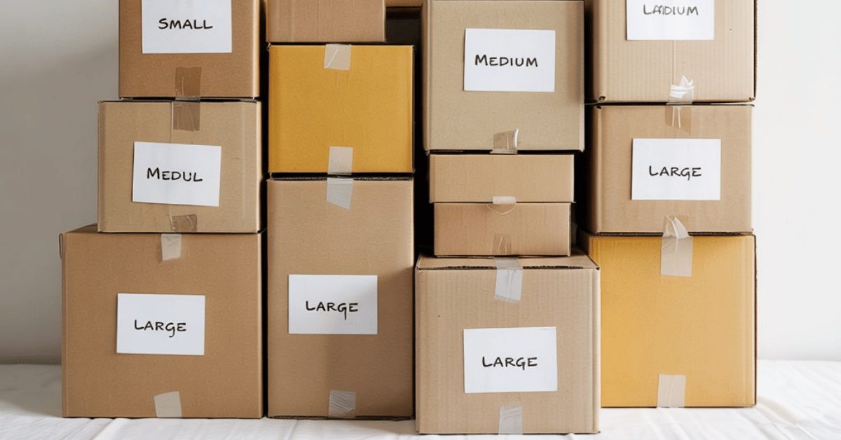 Tamaños de cajas (ilustración)