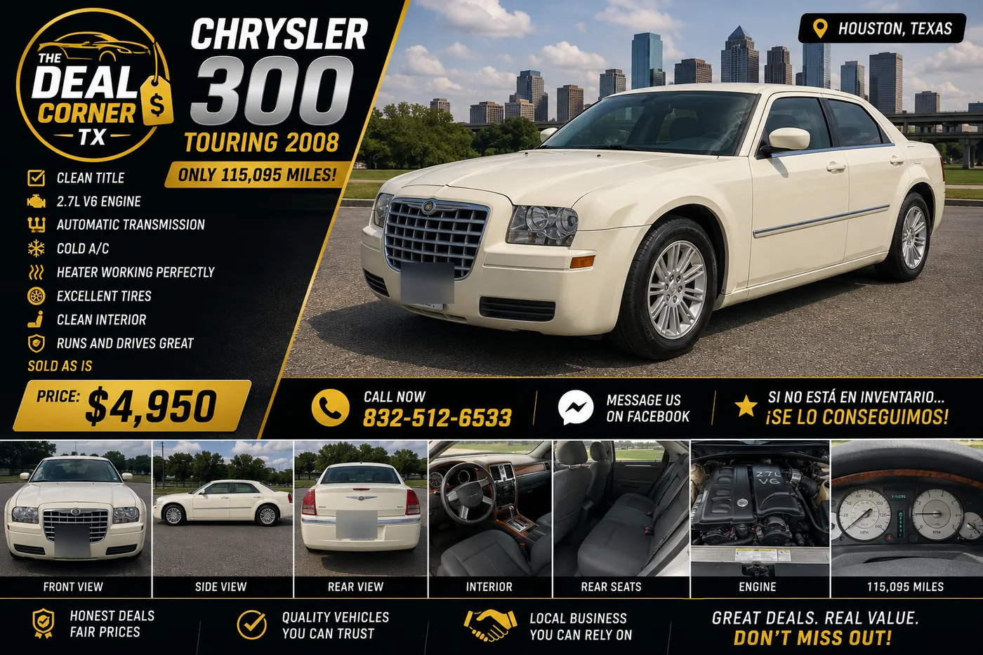 2008 Chrysler 300 Touring disponible en The Deal Corner TX